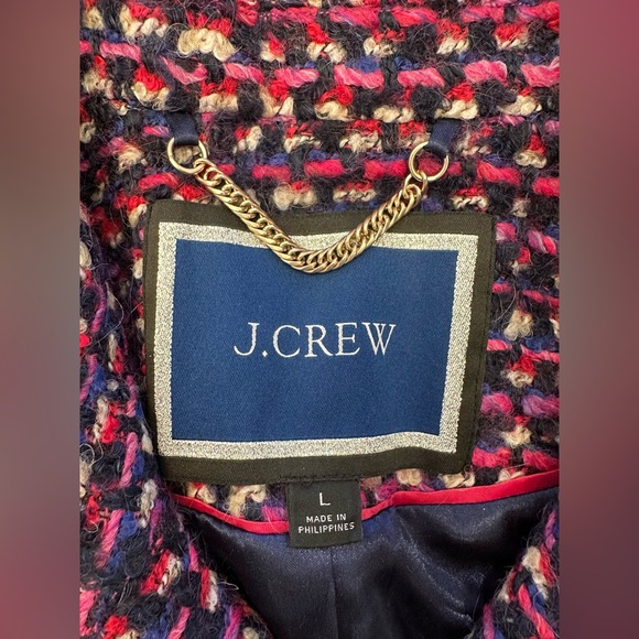 J.Crew Lady Jacket in Italian Tweed - Fuchsia Berry - Picture 9 of 12